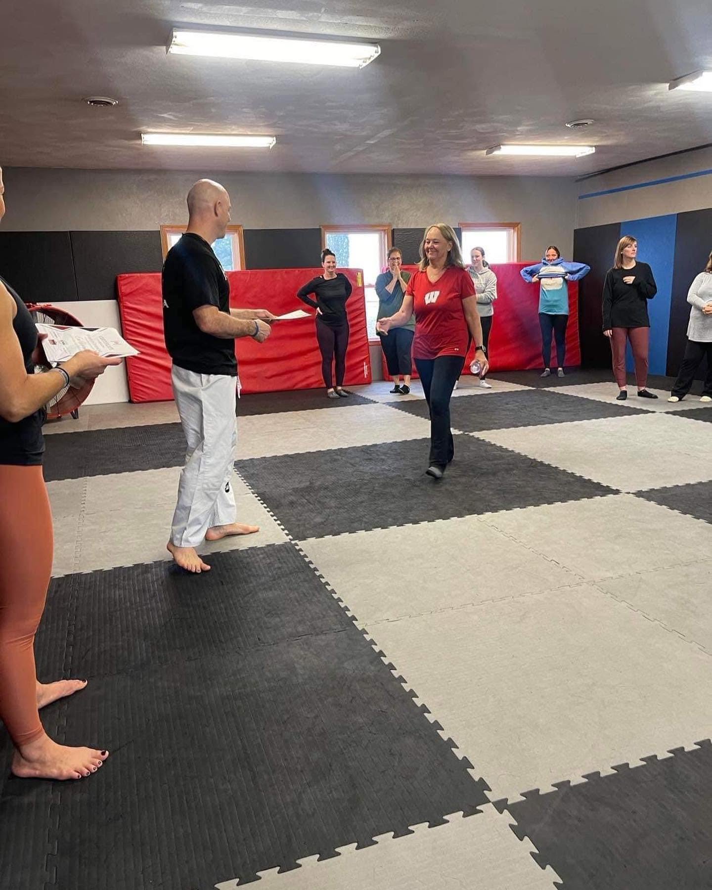 Community self-defense class in session