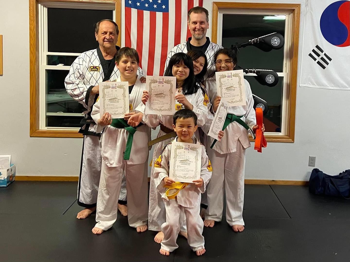 Taekwondo belt promotion ceremony